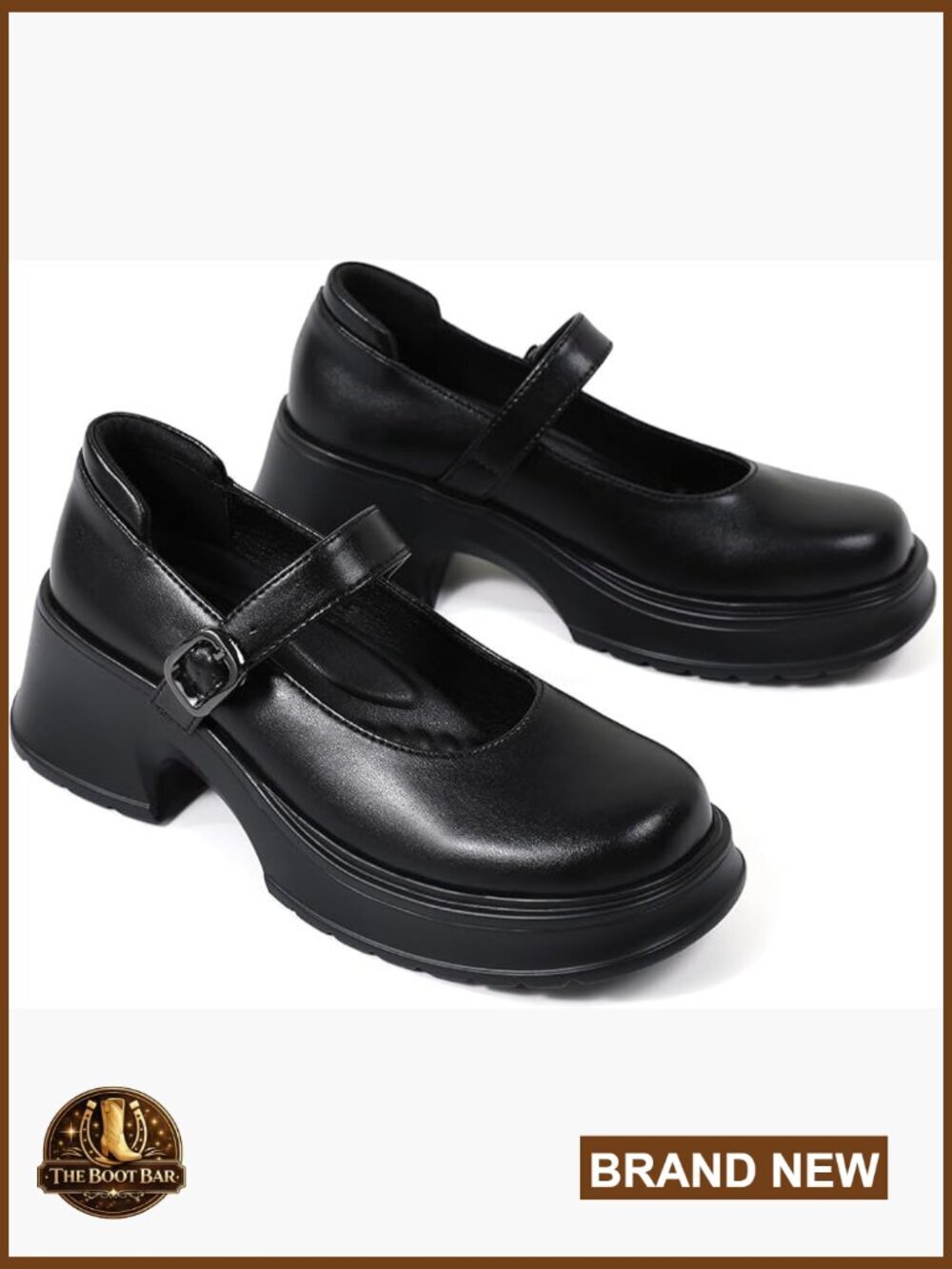 Chunky Platform Mary Jane Heels Comfortable Dress Pumps Casual Office Shoes